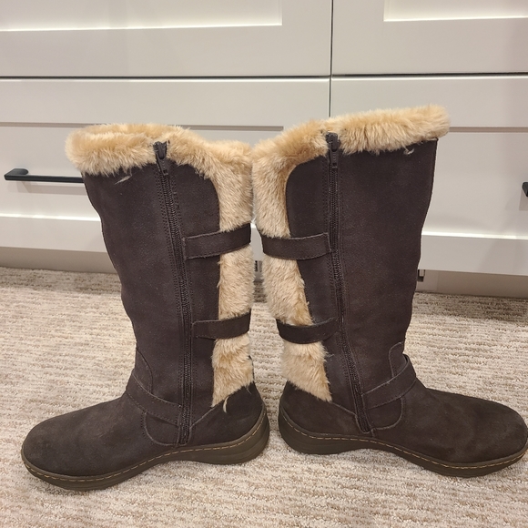Bear traps winter boots upper leather and faux fur balance, man made materials - Picture 4 of 11